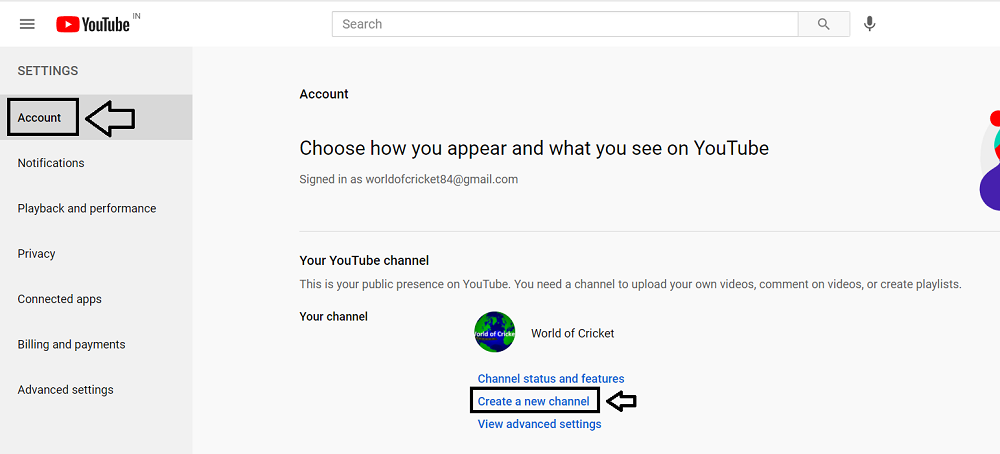 How to transfer YouTube account to another Gmail