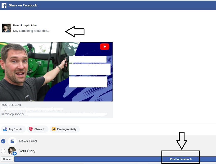 Embedding YouTube videos on Facebook